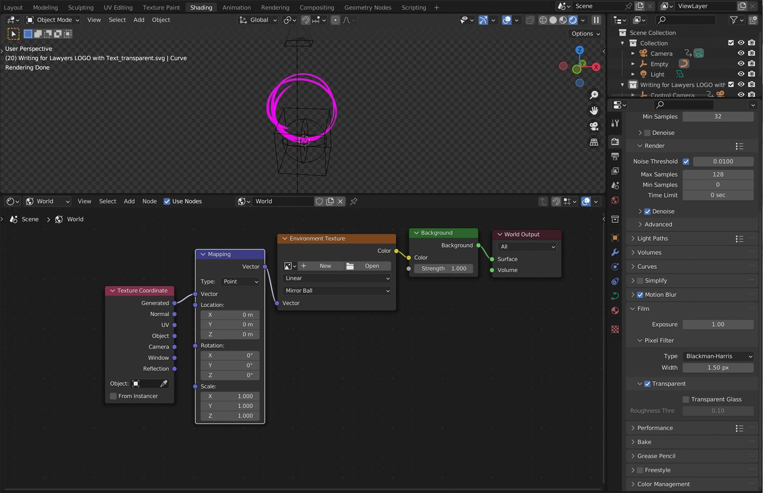 rendering Trying to render an animated shiny metallic surface (chrome