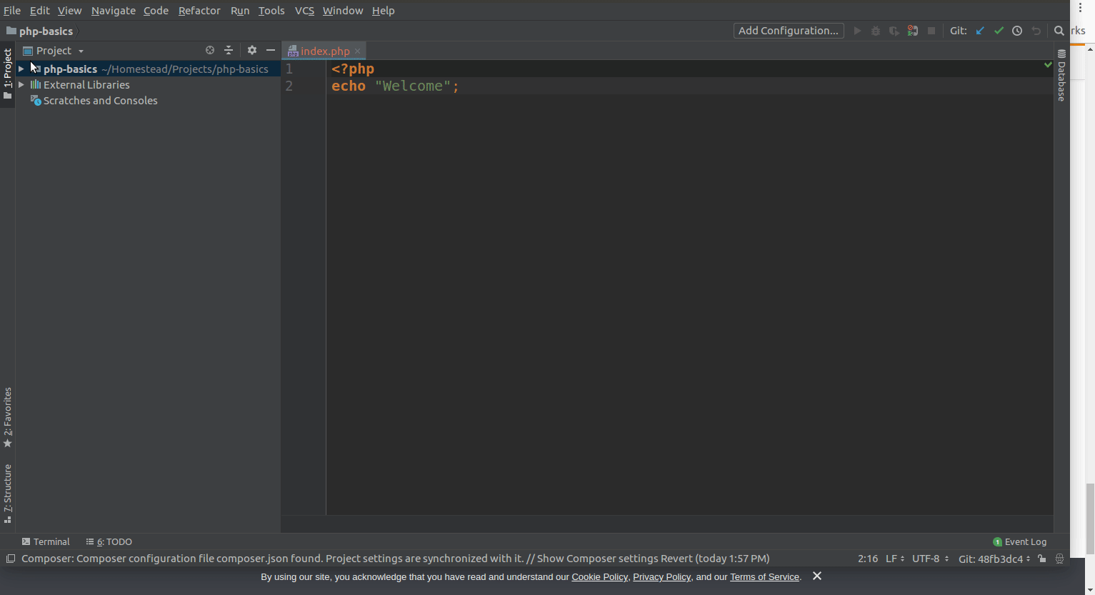 Pycharm zoom in nimfatheme