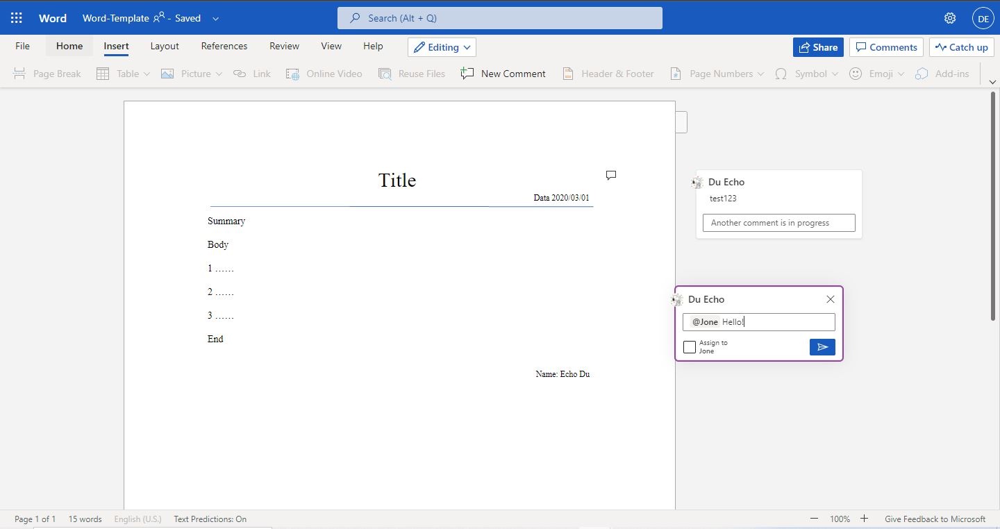 sharepoint online Unable to add comments to document