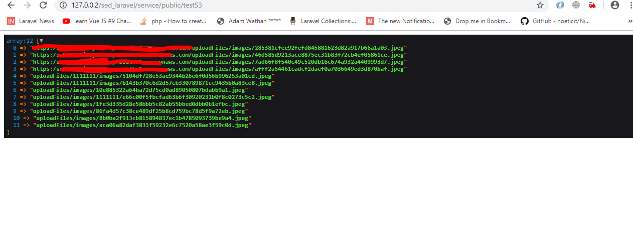 php Listing files using wildcards with Laravel Storage and AWS S3