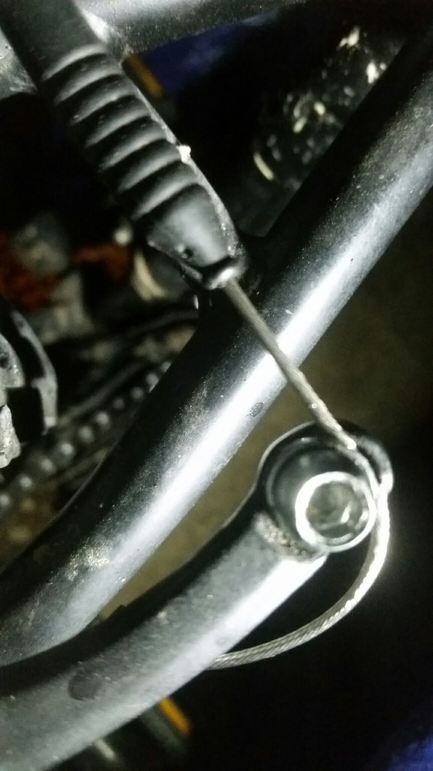 What is the name of the hex screw that holds the brake cable Bicycles