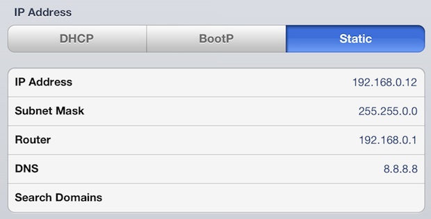 wifi How to configure Static IP on iPhone Ask Different