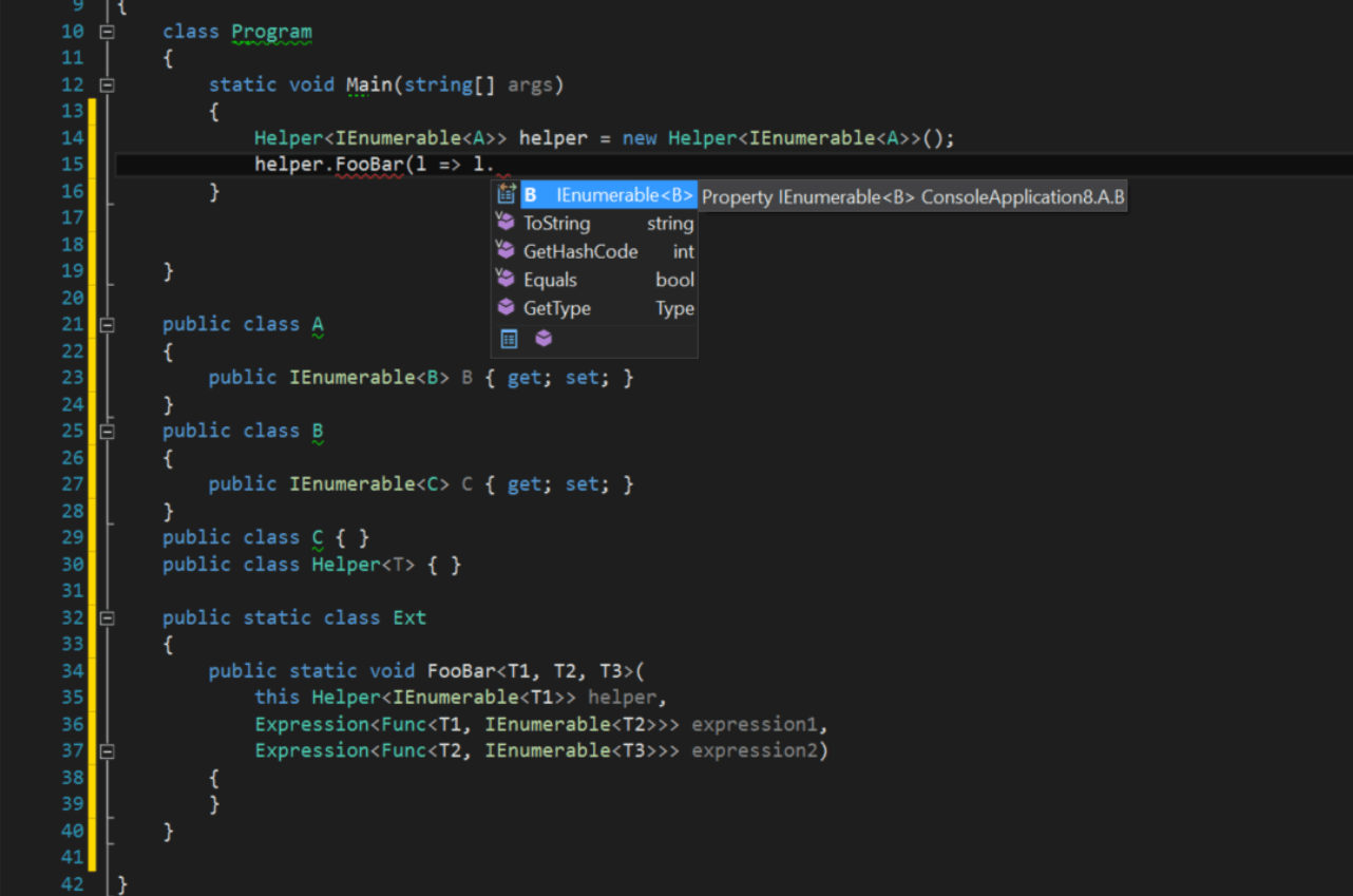 c Open generic type arguments cannot be inferred from the usage