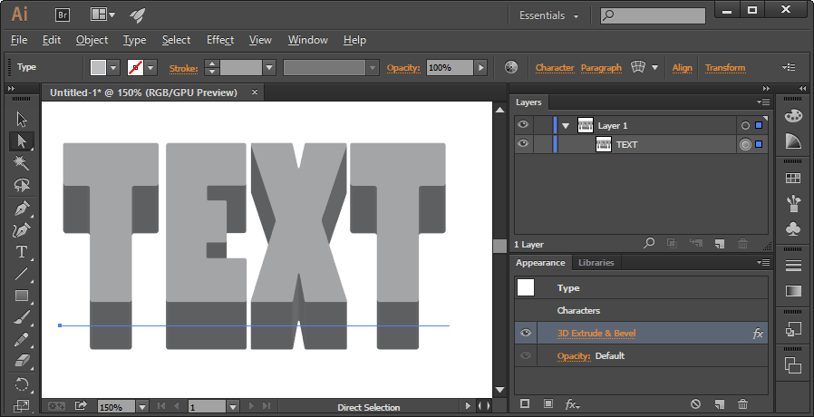 adobe illustrator How to make 3D 2D text? Graphic Design Stack Exchange