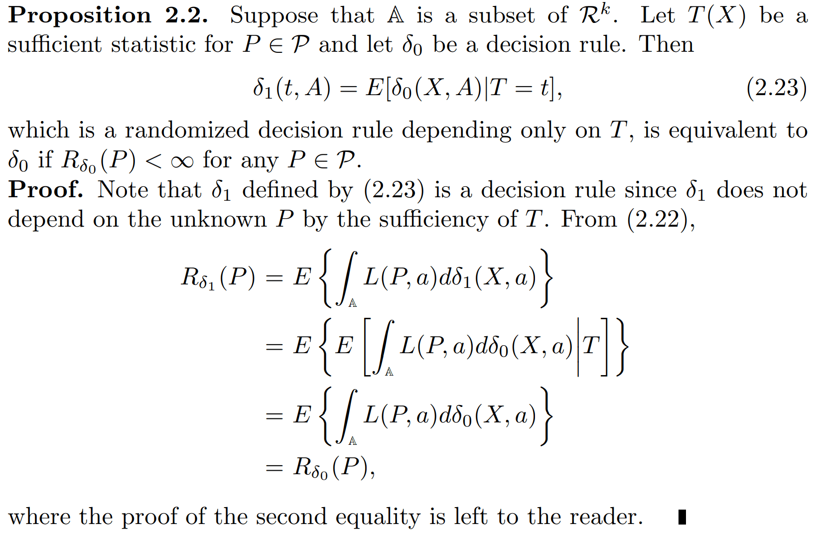 probability theory Understanding Proposition 2.2 in Jun Shao's