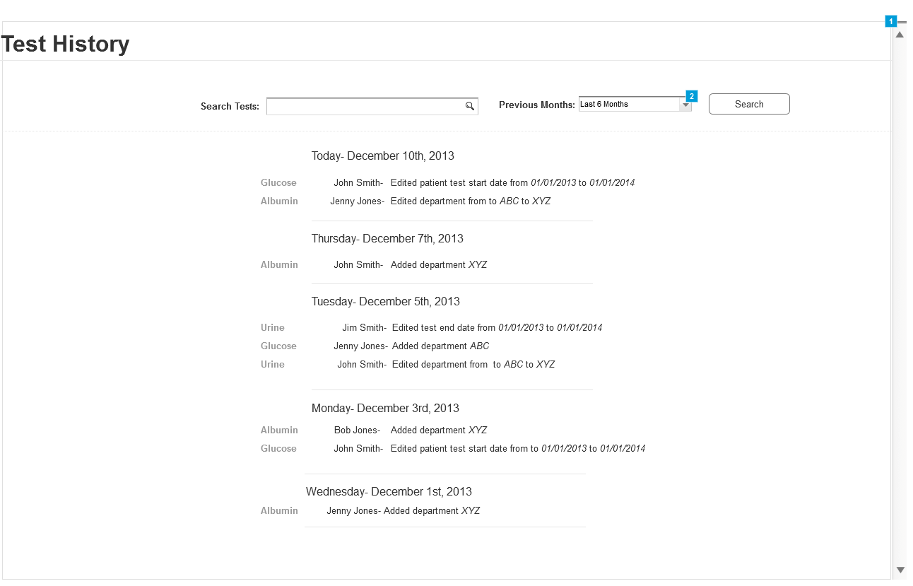 interaction design Need help with create "Change History" interface