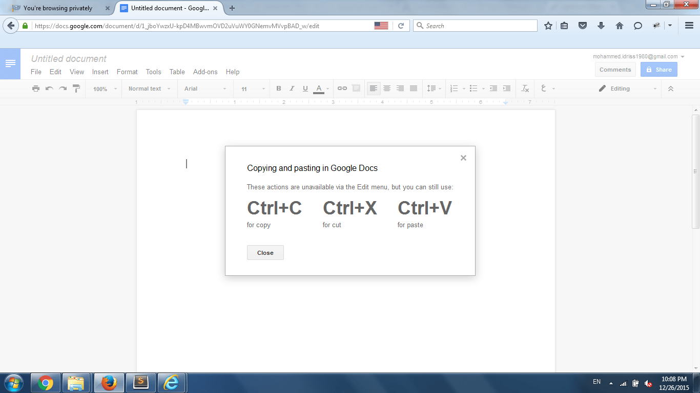 javascript How to paste on click? It works in google