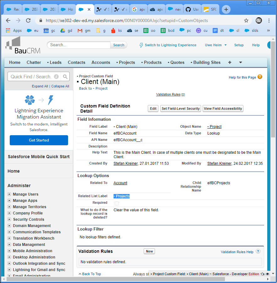 How to change standard field label in salesforce Einstein Hub