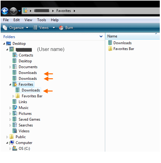 windows Opera Portable puts a blue Downloads folder in my User's
