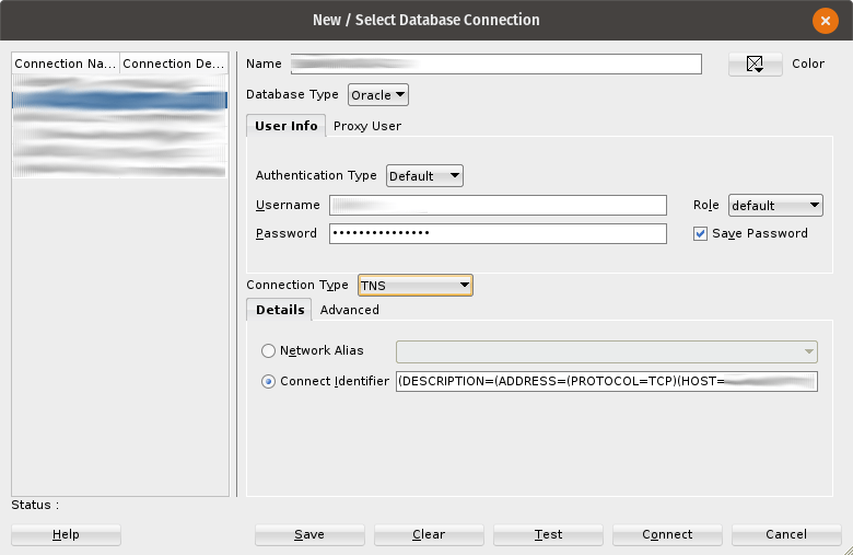 oracle Sql developer custom connection string Stack Overflow