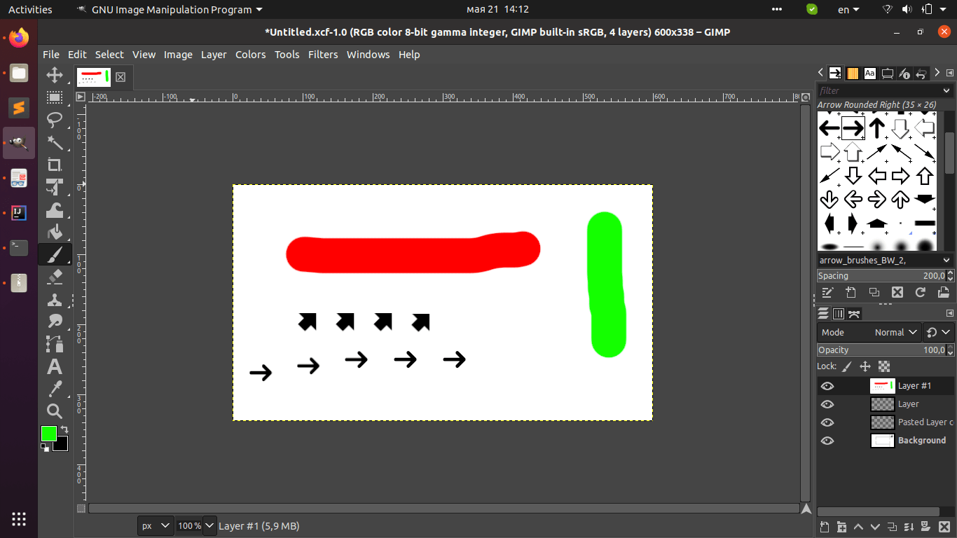 brush Gimp arrow_brushes_BW colorize Graphic Design Stack Exchange