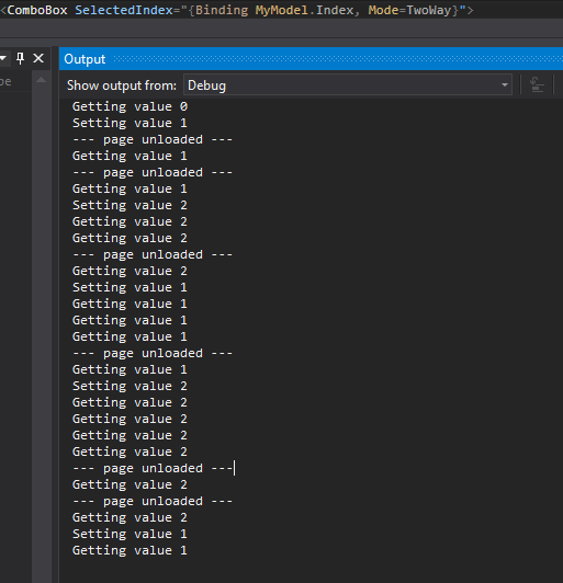 c Binding and xBind problems with TwoWay mode Stack Overflow