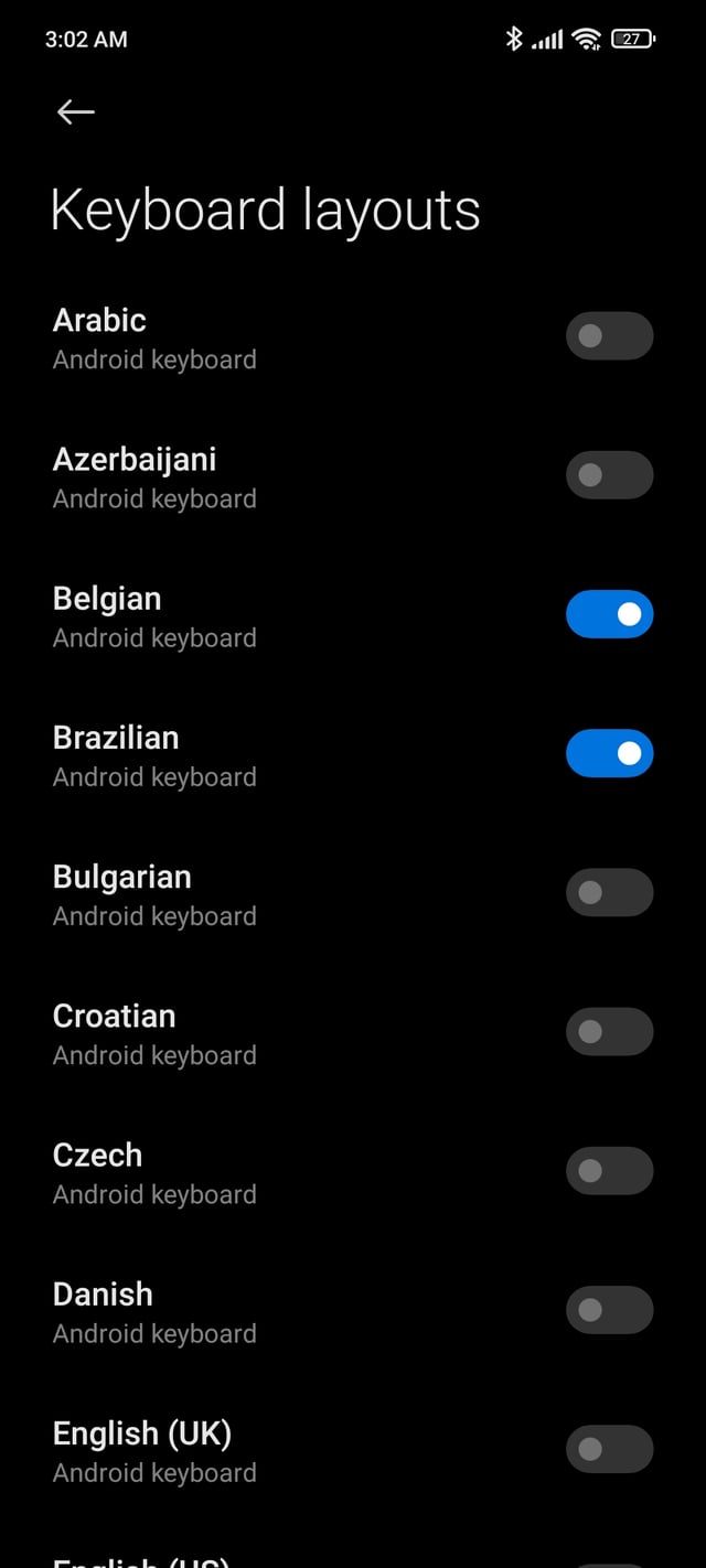 settings Cannot set languages layout for physical keyboard on Poco X3