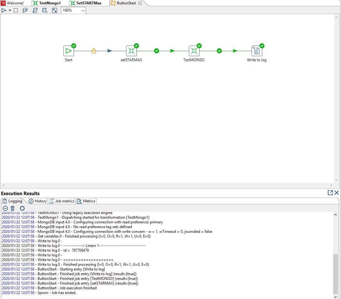 Pentaho Spoon Pass variable to MongoDB input Stack Overflow