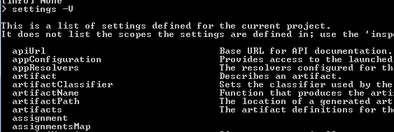 scala SBT command to check what memory options are on use Stack