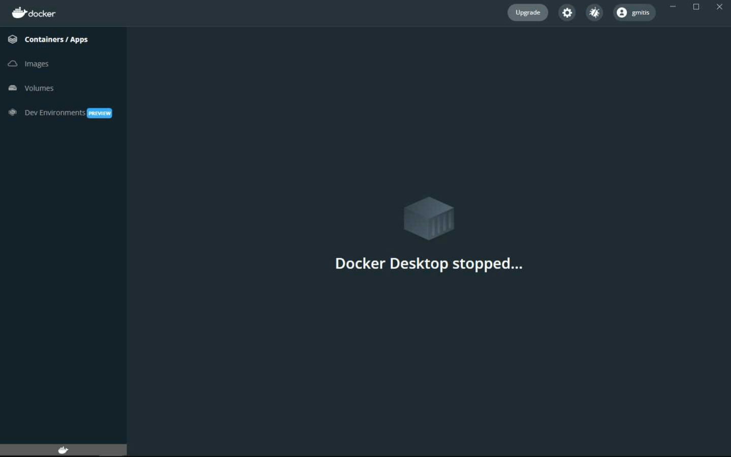 "Docker Desktop stopped..." message after installation - Stack Overflow