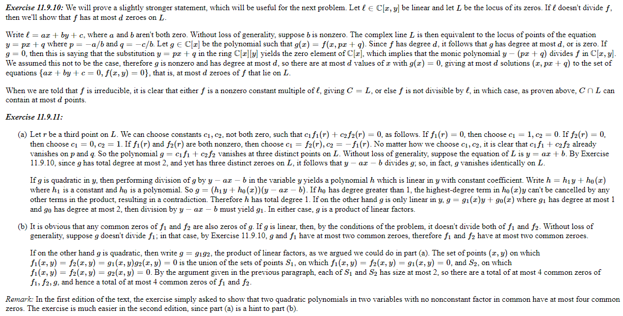Let C_1 and C_2 be the zeros of quadratic polynomials f_1 and f