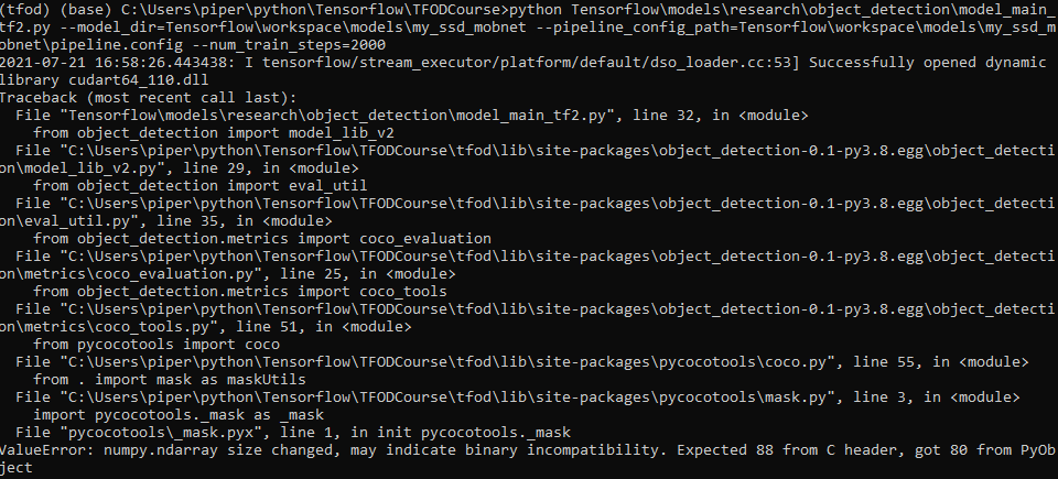 python (Solved) Error "Numpy.ndarray size changed, may indicate