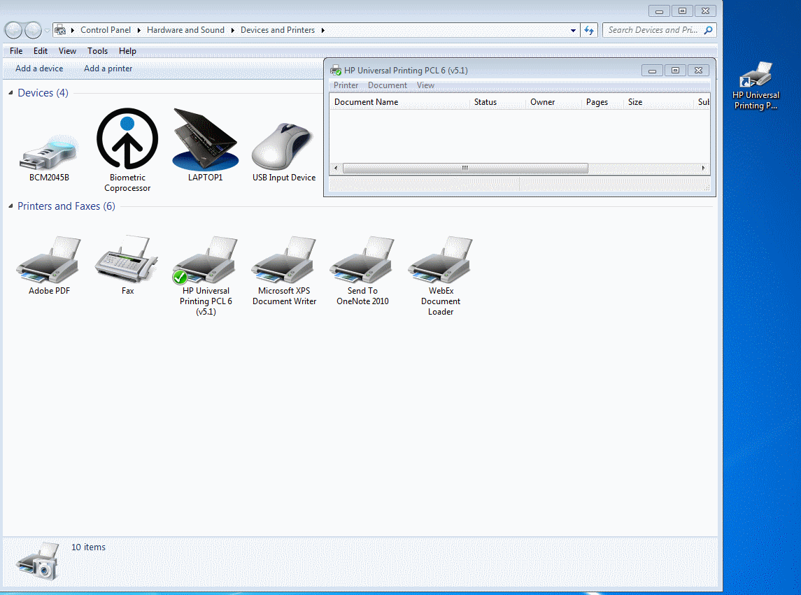 How can I create a shortcut to a printer's queue on Windows 7? Super User