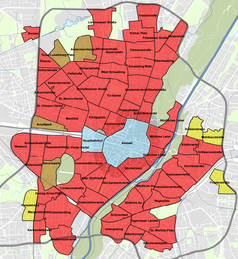 Parkzonen München Karte automobiles Where can I find a map of paid street parking zones in