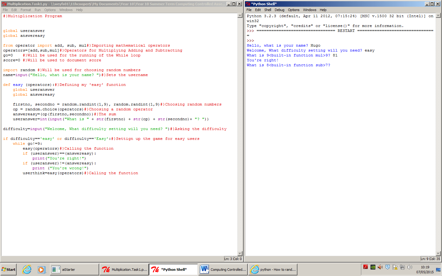 formatting Python's Multiplication Function Stack Overflow