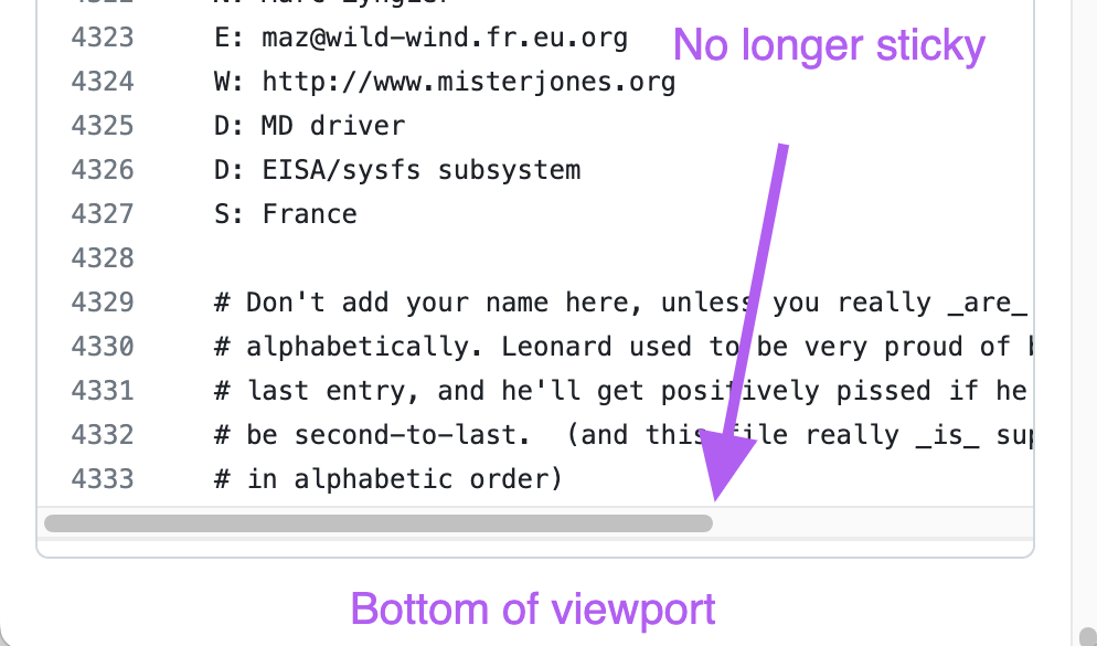 javascript How can I create a sticky horizontal scrollbar for a div with content taller than