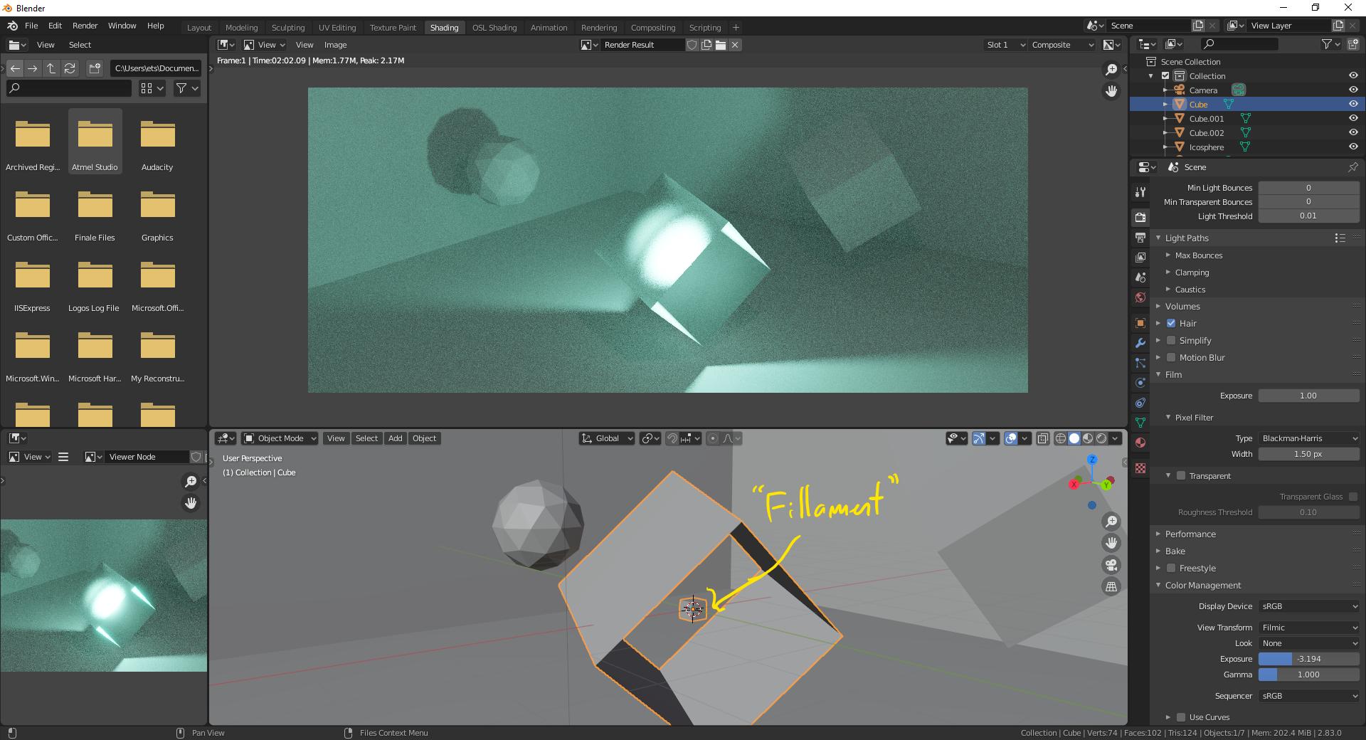 light How can I have a strong emission object without it turning