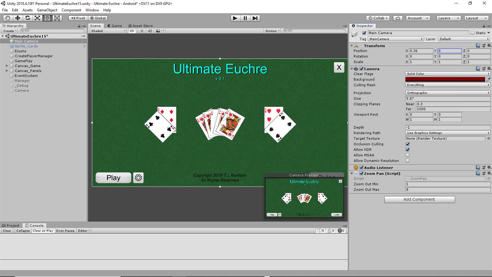 unity3d Why can't I zoom my Unity2D Orthographic game? Stack Overflow