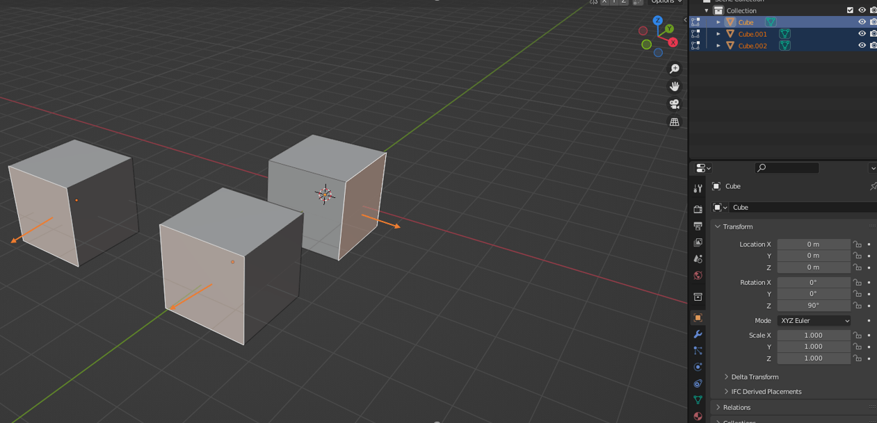 mesh resize/edit multiple meshes relative to their orientation