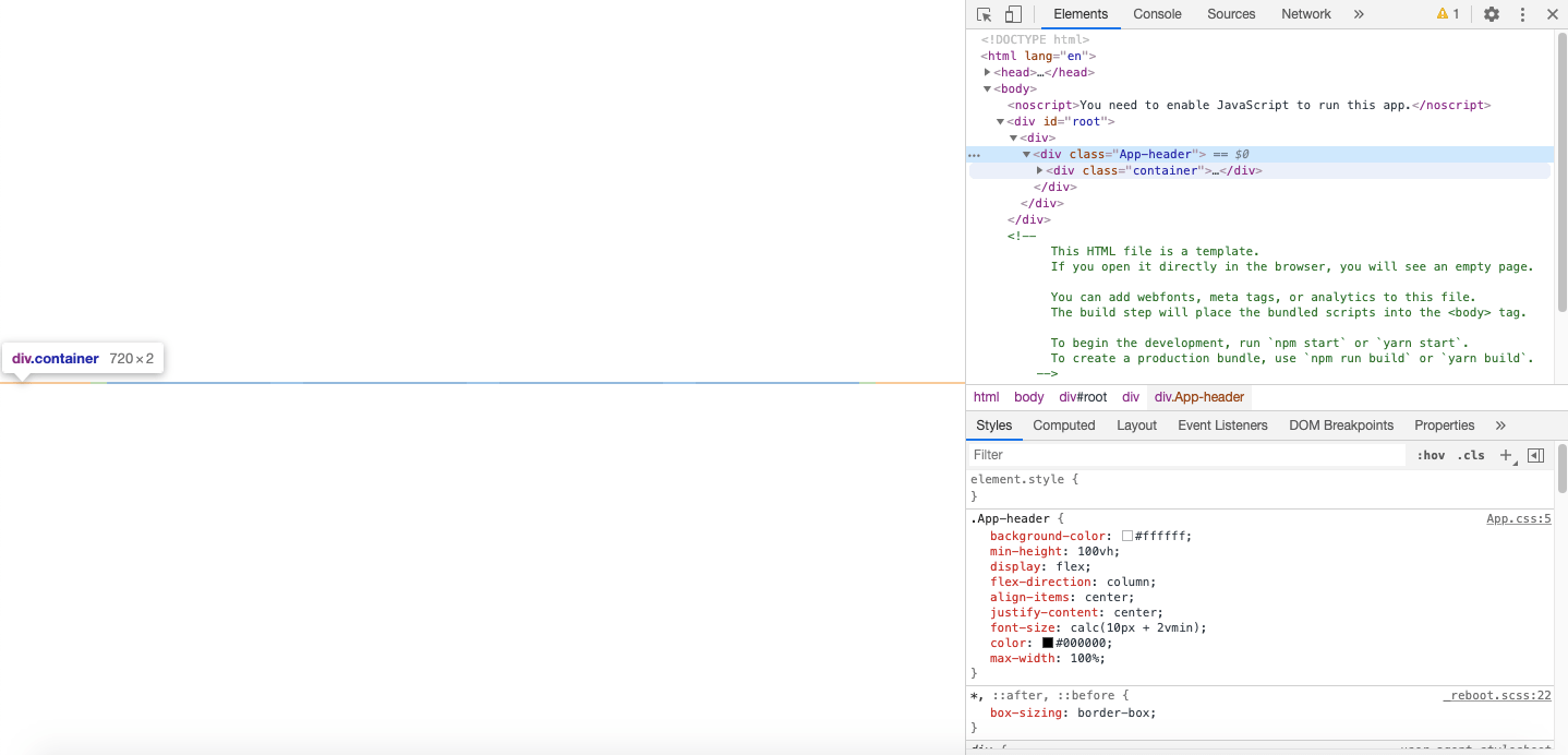 javascript React Bootstrap Container, children rendering