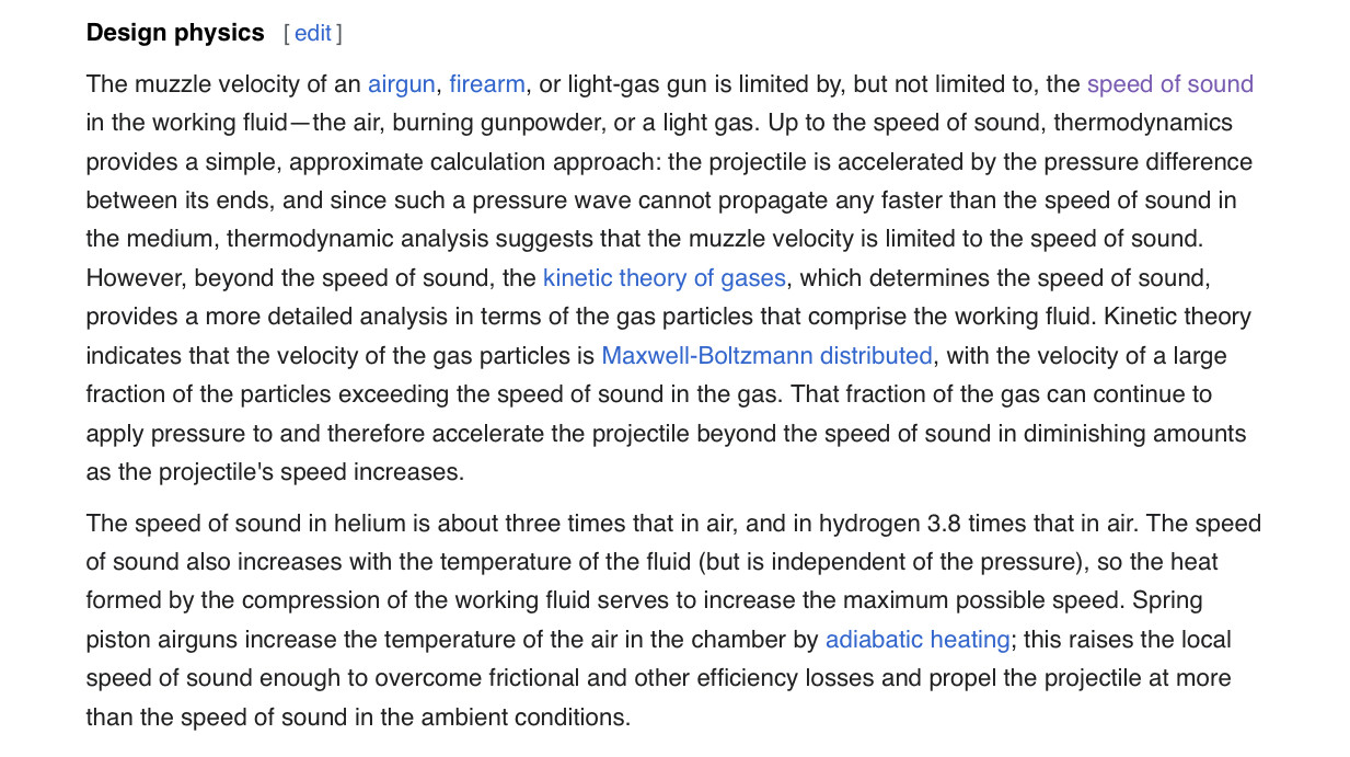 weapons Physics feasibility of a lightgas driven rifle cartridge