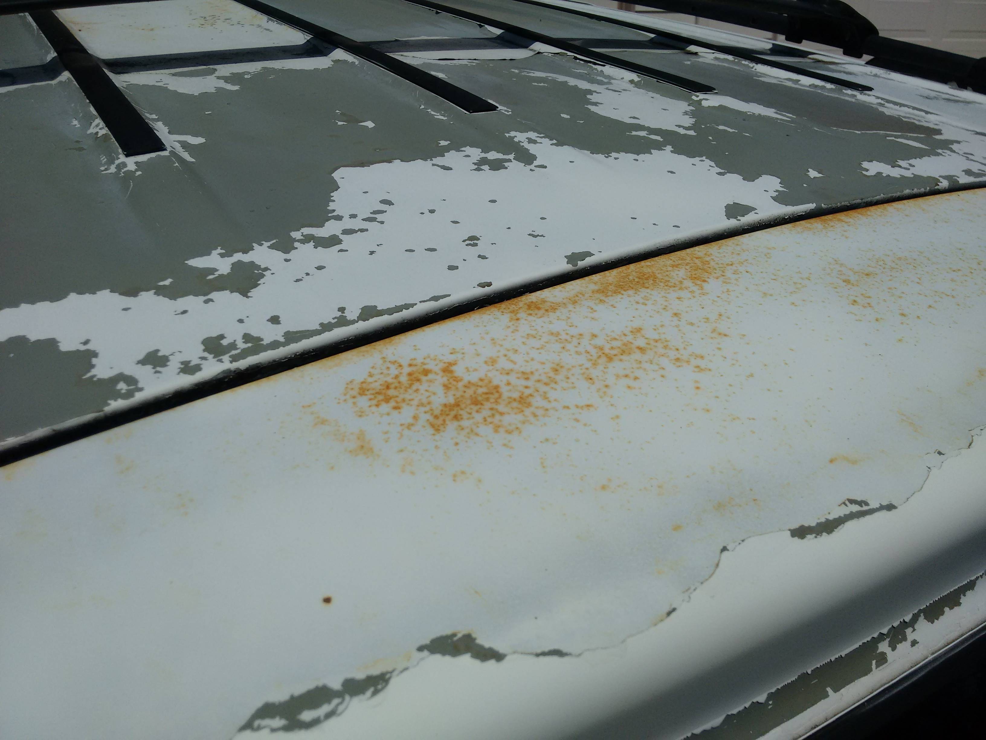 dodge Roof paint peeling badly, with rust what to do? Motor Vehicle Maintenance & Repair