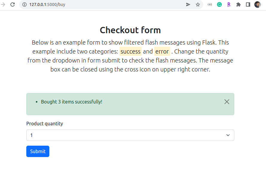 python Flask redirect with error/success message Stack Overflow