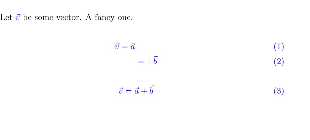 color Make the , equation and align math environments globally blue TeX LaTeX Stack Exchange