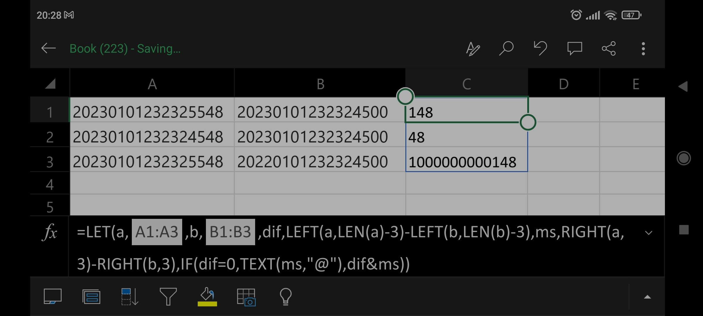excel How to calculate time difference of text like YYYYMMDDHHMMSSXXX