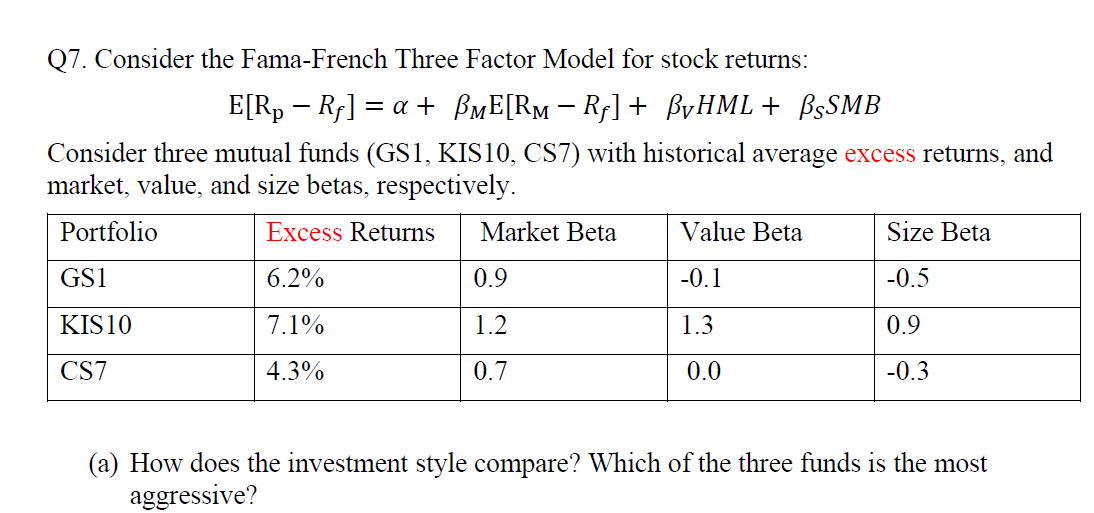 Comparing Investment Style with Fama French 3 Factor ModelMulti Factor
