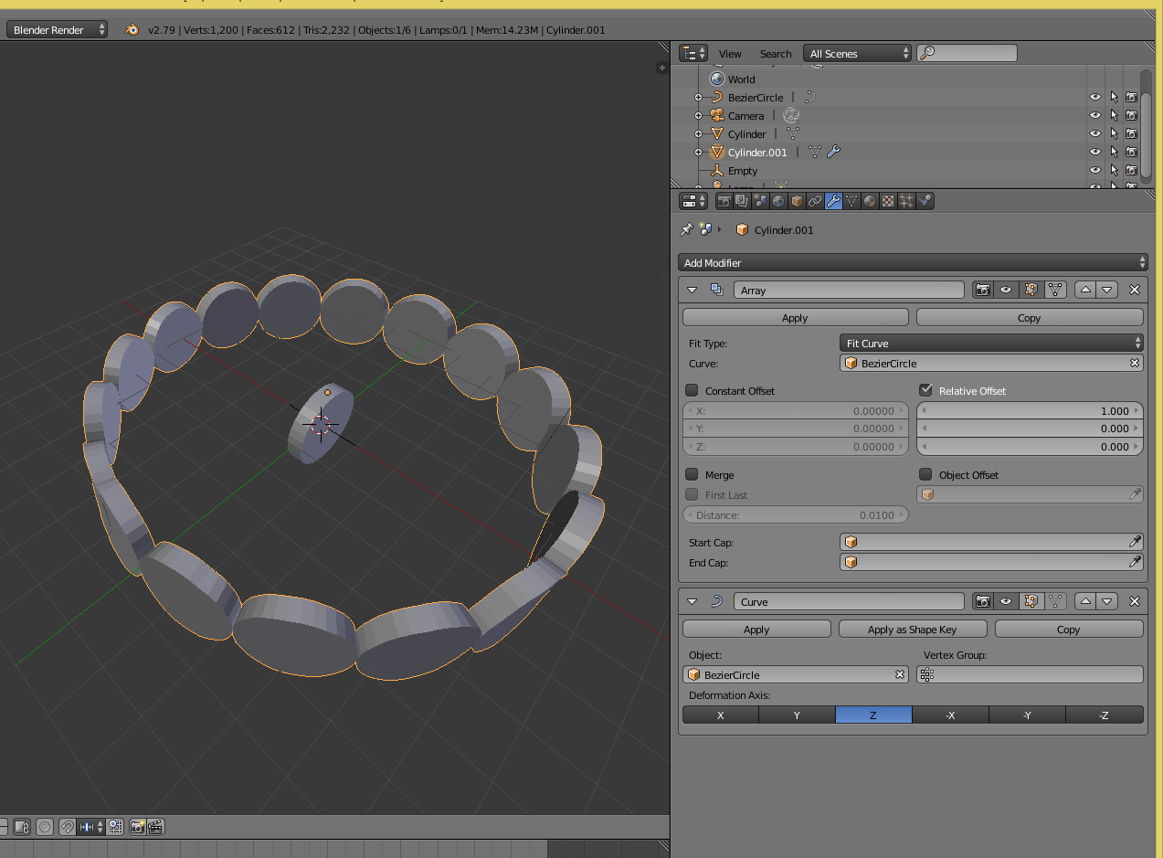 modifiers Can't make circular array around an empty Blender Stack