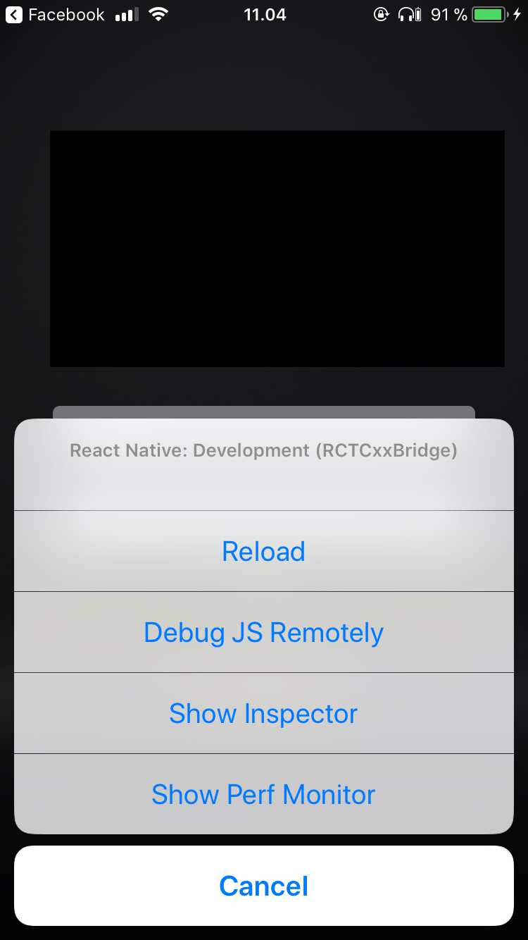 How to enable Live reloading in iOS device, reactnative