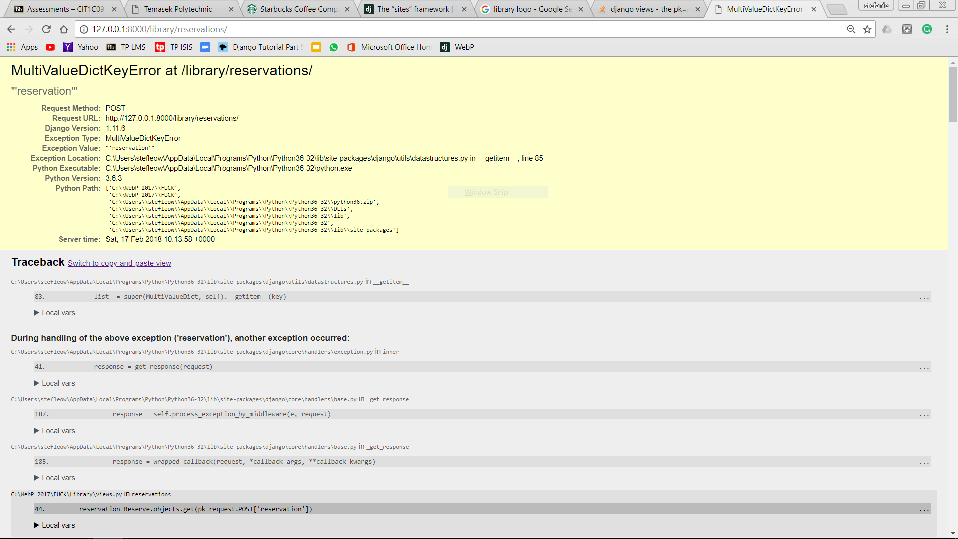 django views the pk=request i have some errors in it. i cant seems to