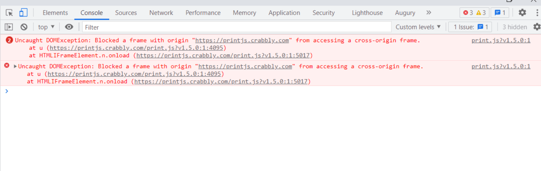 reactjs crabbly / Print.js Print not working, Print Preview not