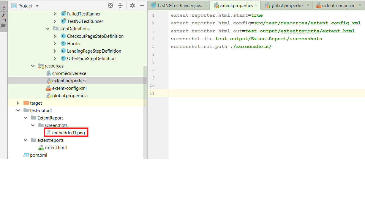 testng How to attach screenshot to extent report in cucumber java
