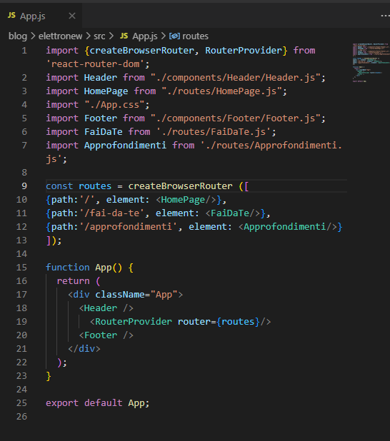 javascript Error in React when add Link from reactrouterdom Stack