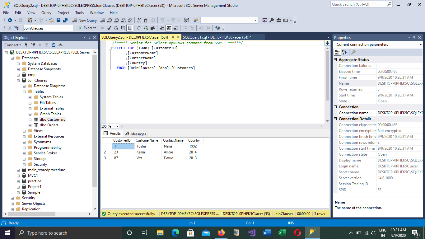 I want to delete all the values of particular column in SQL Server