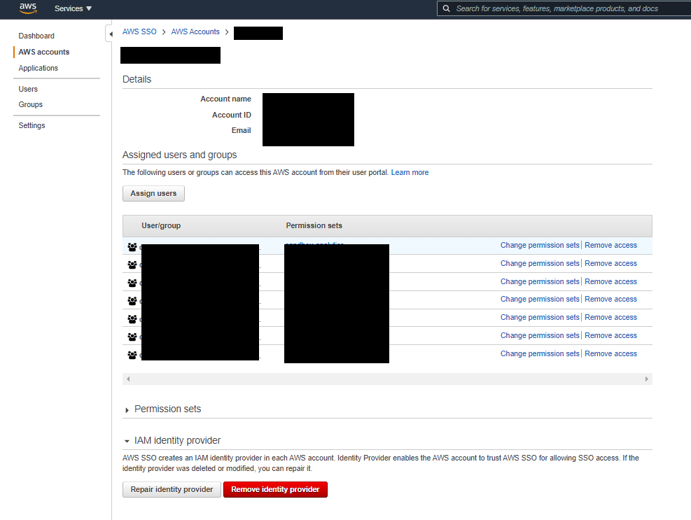 amazon web services Using AWS CLI to list SSO User/group assigned to