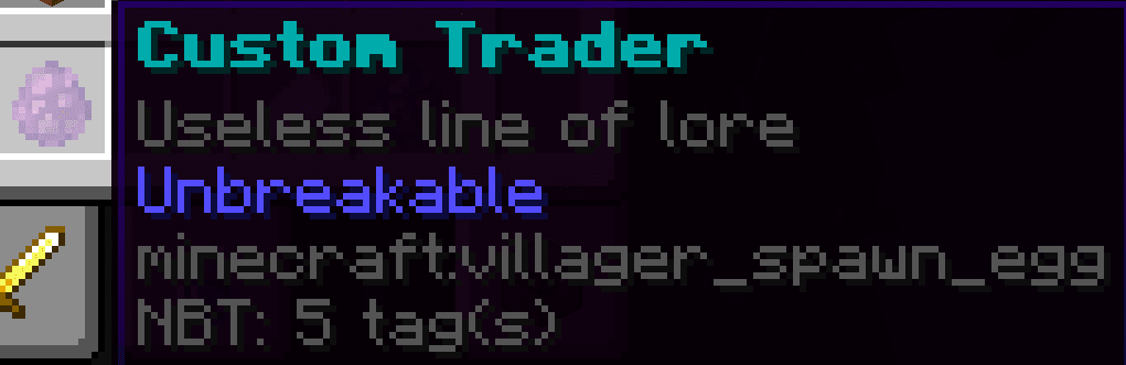 minecraft java edition How do you convert a customitem /give command into a villager trade