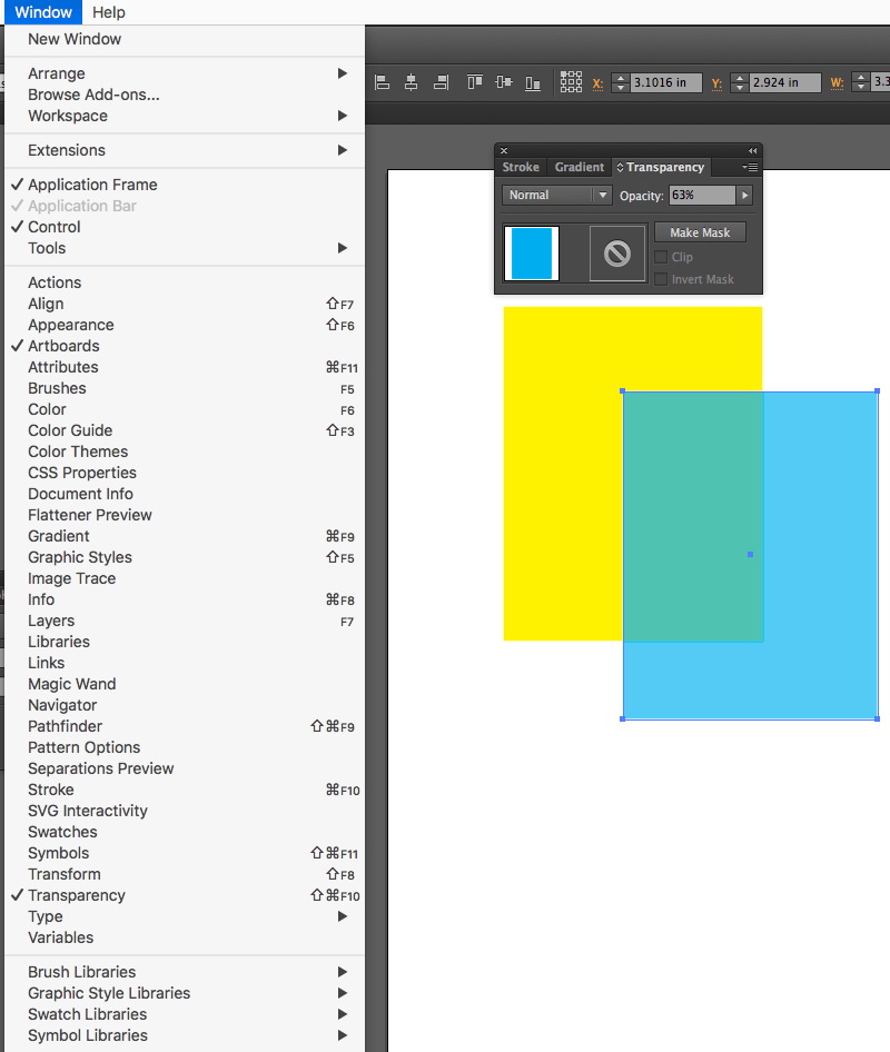 Controlling vector opacity in Adobe Illustrator Graphic Design Stack