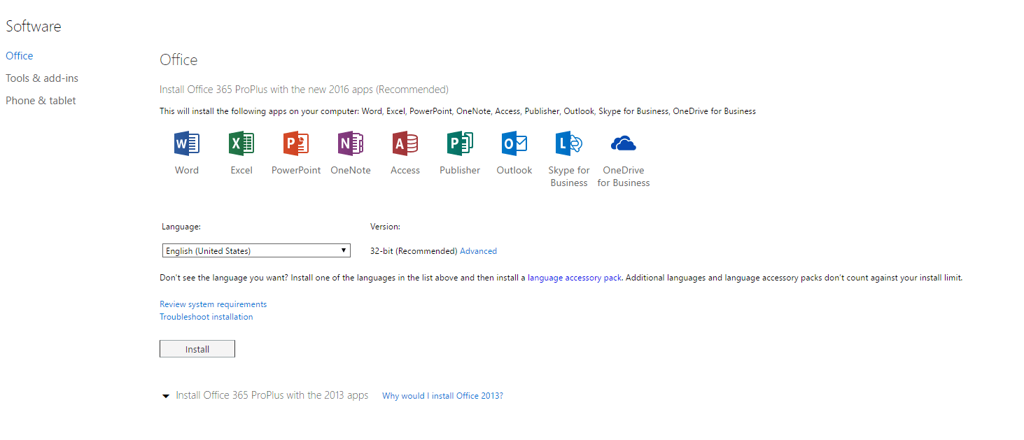 microsoft excel How to pick and choose the MS Office 365 app I want