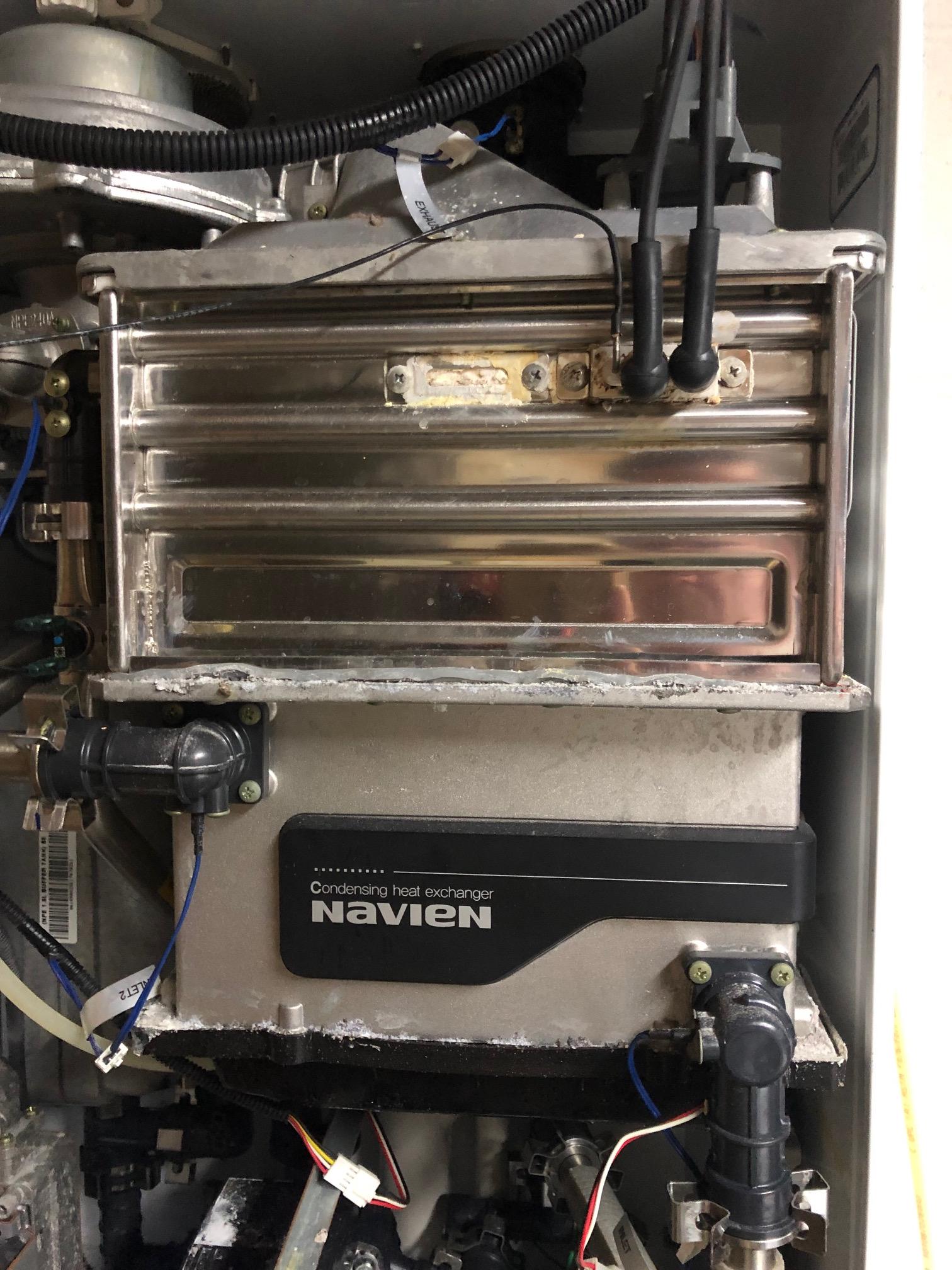 What is the impact of outside scaling on the heat exchanger of a