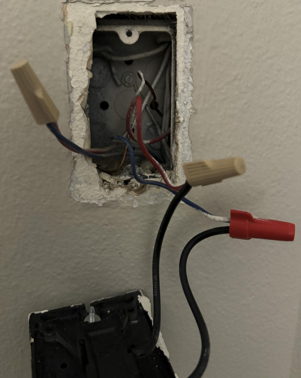 electrical - How should I reconnect my 240v baseboard heater/thermostat