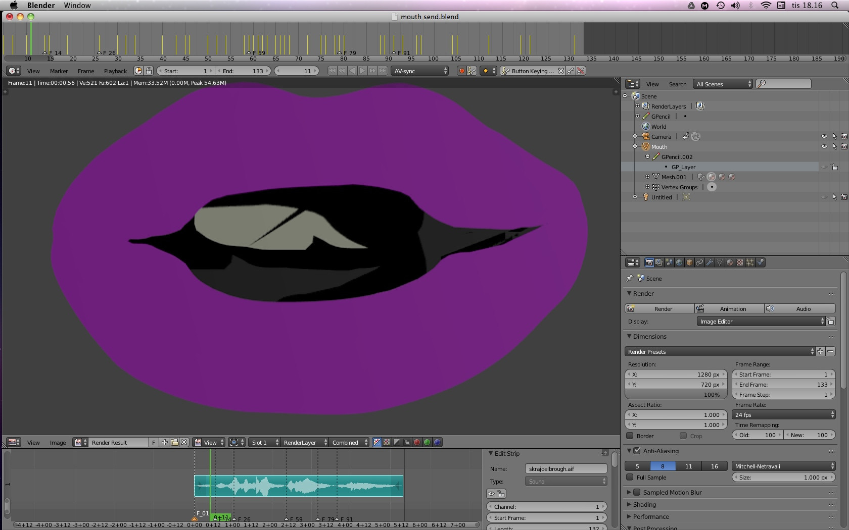 rendering can't render 2D animation properly Blender